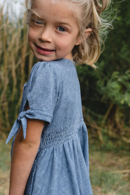 Shenandoah Chambray ~ Mini Hearthside Dress