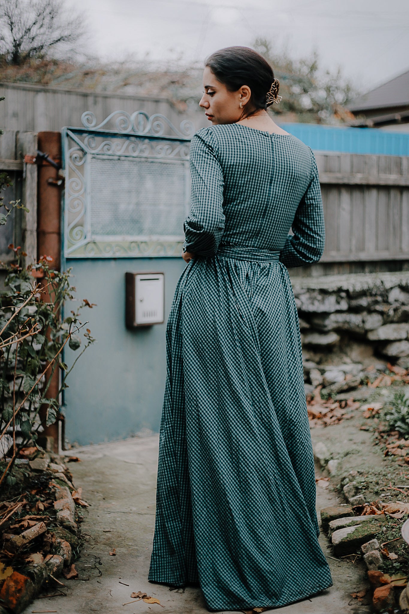 Spruce Gingham ~ Wildwood Maxi