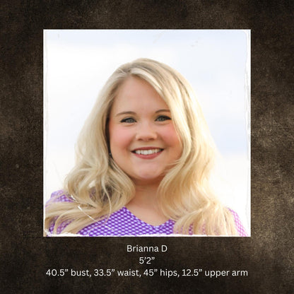 Woman in purple top portrait