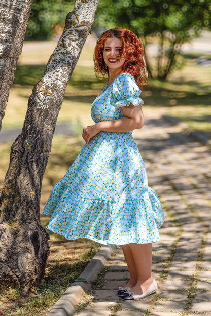 Little Lemon Gingham ~ Keepsake Midi
