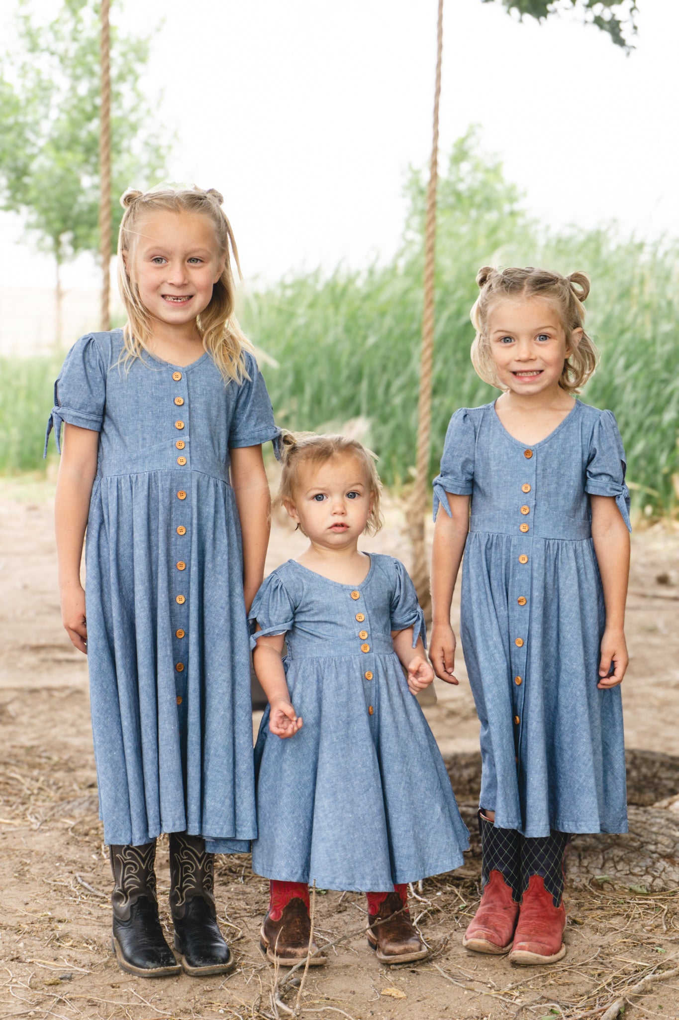 Shenandoah Chambray ~ Mini Hearthside Dress