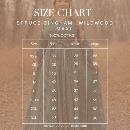 Spruce Gingham ~ Wildwood Maxi