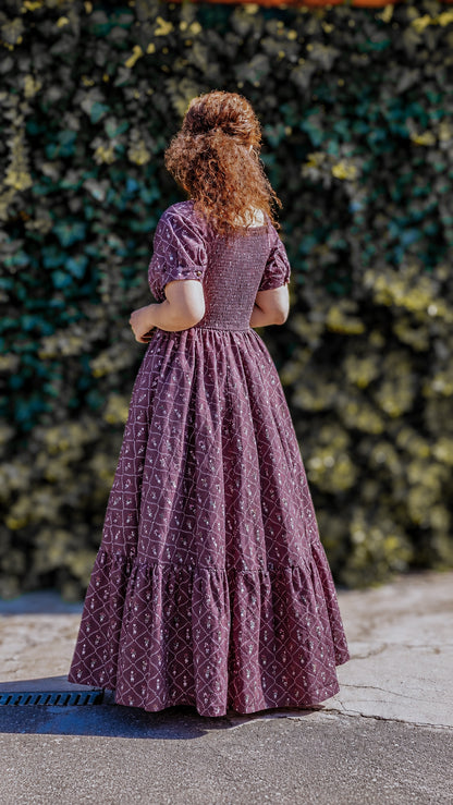 Plum Posy ~ Folklore Maxi