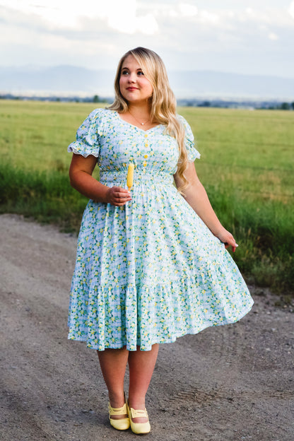 Little Lemon Gingham ~ Keepsake Midi