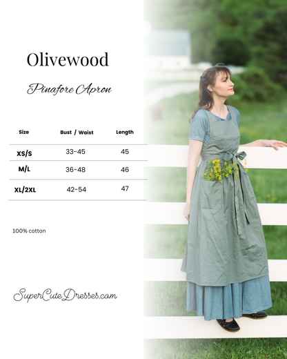 Olivewood ~ Pinafore Apron