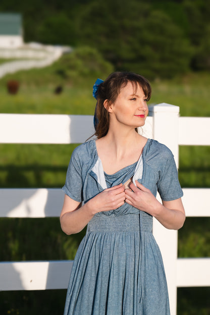 Shenandoah Chambray ~ Folklore Maxi