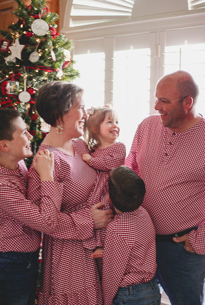 Cranberry Gingham ~ Novella Dress