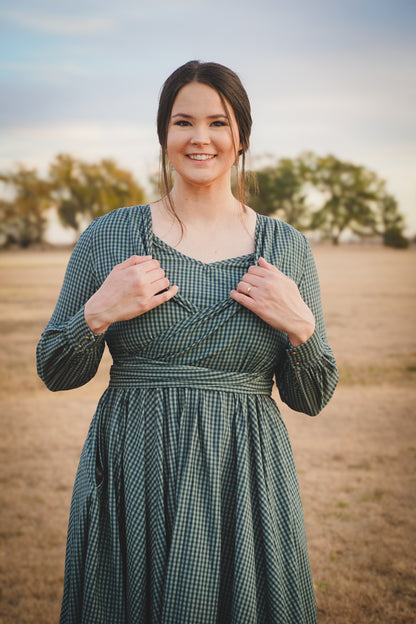 Spruce Gingham ~ Wildwood Maxi