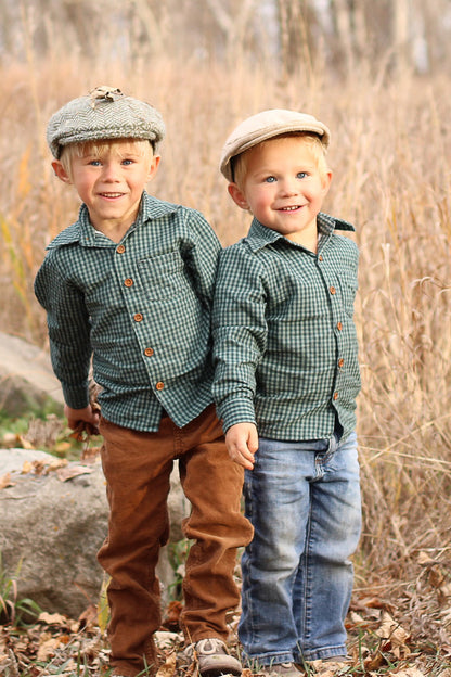 Spruce Gingham ~ Boy’s Brave Button-up
