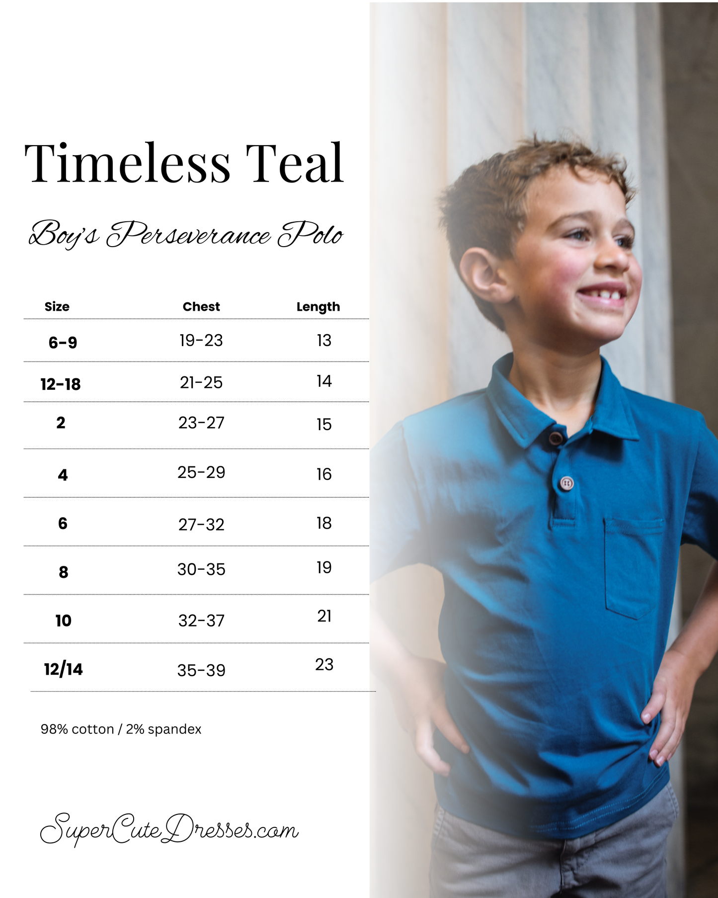 Timeless Teal ~ Boy’s Perseverance Polo