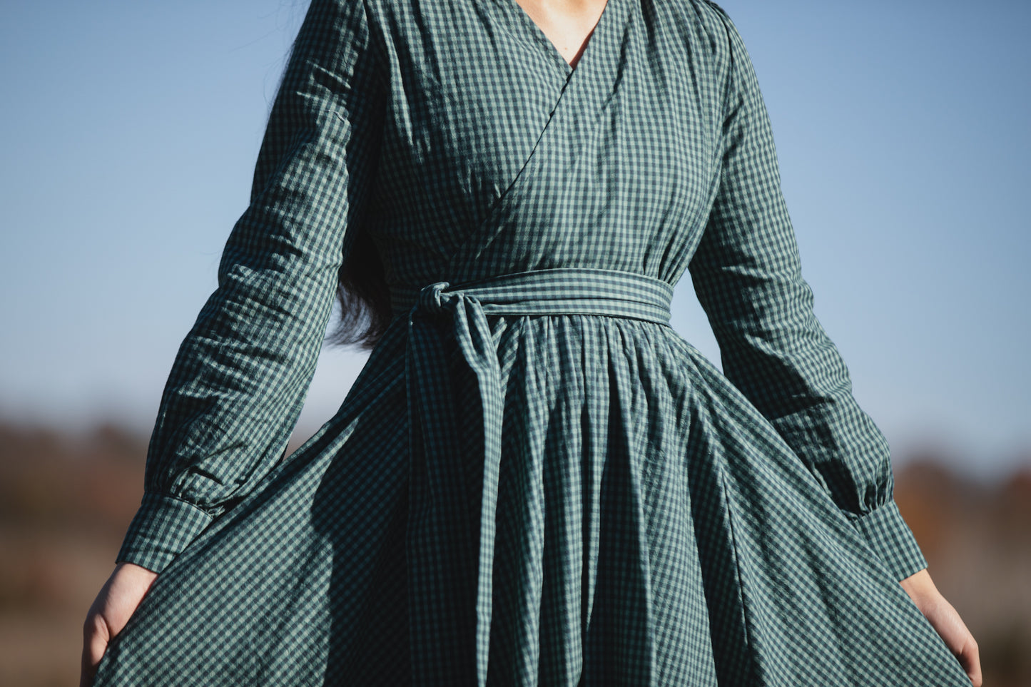 Spruce Gingham ~ Wildwood Maxi