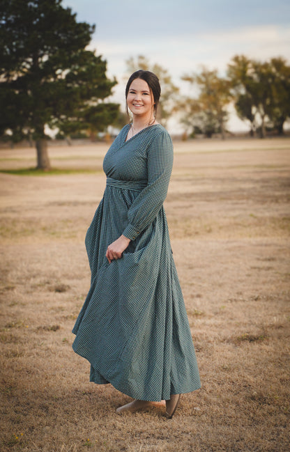 Spruce Gingham ~ Wildwood Maxi