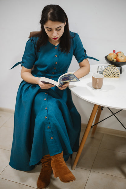 Timeless Teal ~ Hearthside Dress
