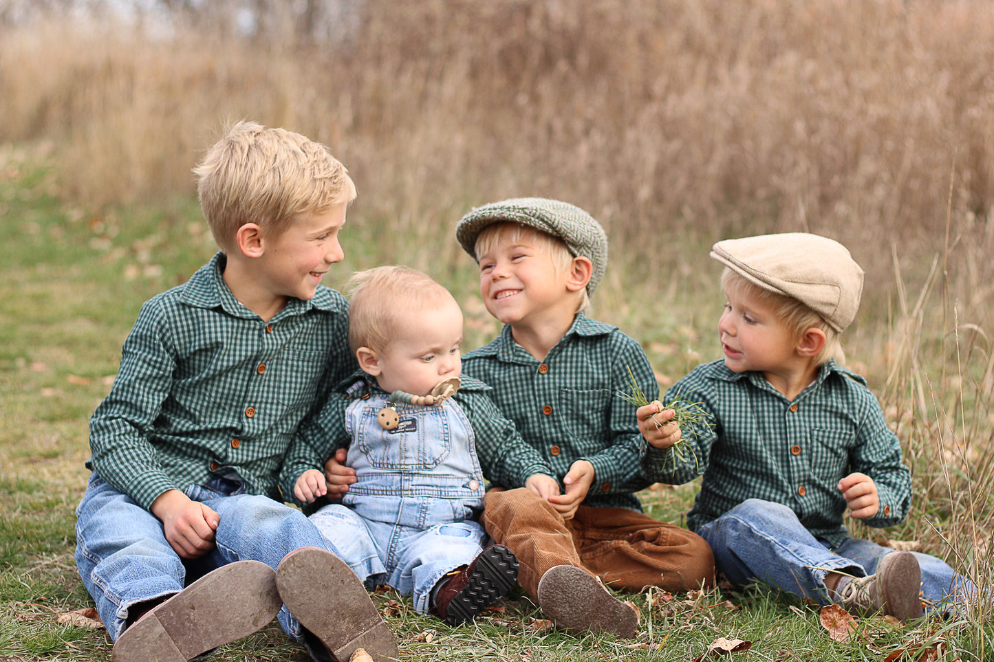 Spruce Gingham ~ Boy’s Brave Button-up