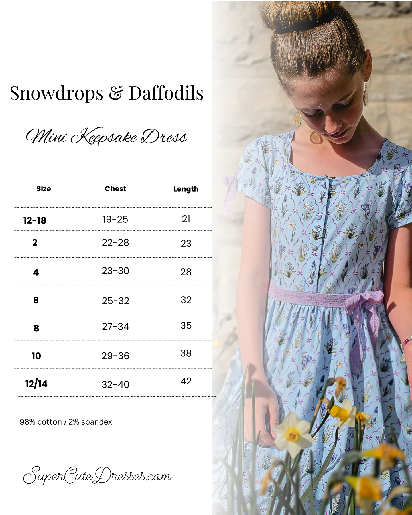 Snowdrops & Daffodils ~ Mini Keepsake Dress
