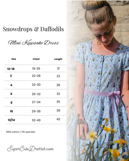 Snowdrops & Daffodils ~ Mini Keepsake Dress