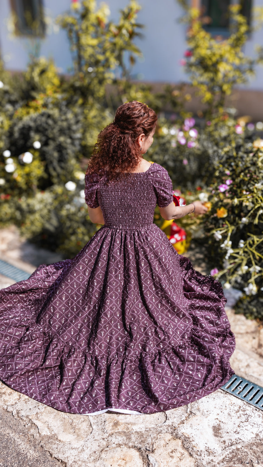 Plum Posy ~ Folklore Maxi