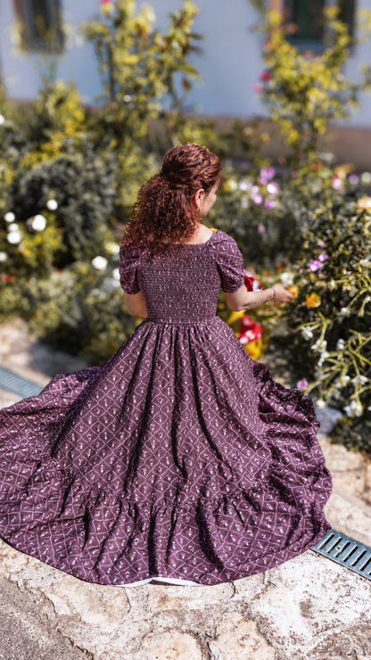 Plum Posy ~ Folklore Maxi