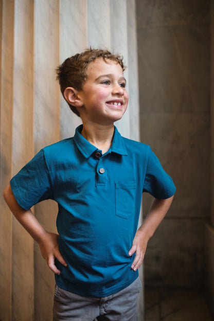 Timeless Teal ~ Boy’s Perseverance Polo