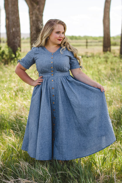 Shenandoah Chambray ~ Hearthside Midi
