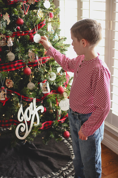 Cranberry Gingham ~ Boy’s Lionheart Henley