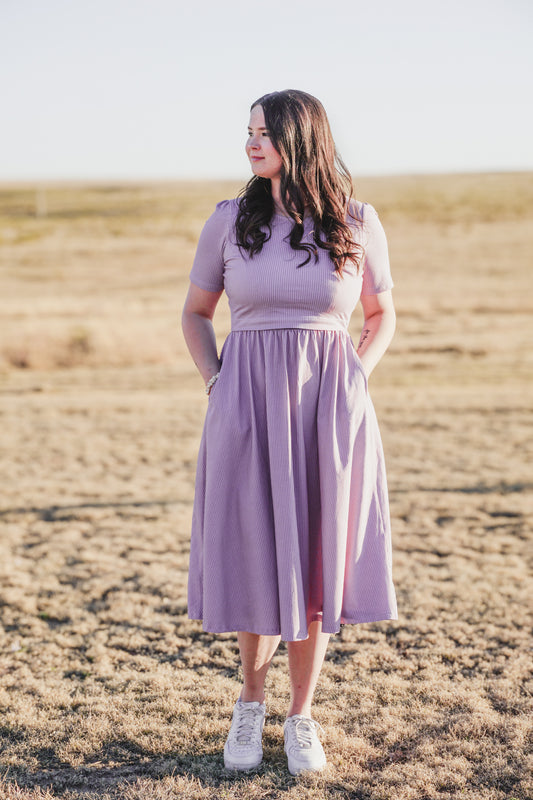 super cute dresses nursing Cotton Nursing Dress With Pockets -Bell Sleeve- Green