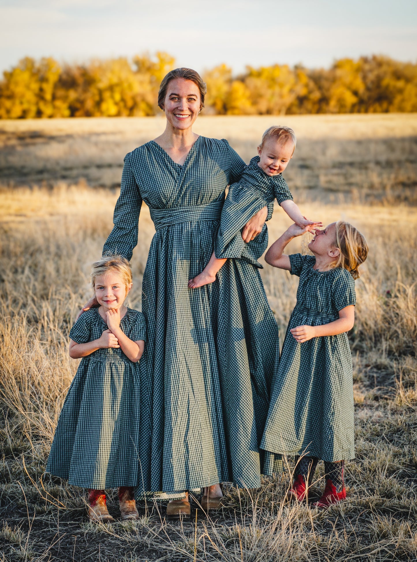 Spruce Gingham ~ Wildwood Maxi