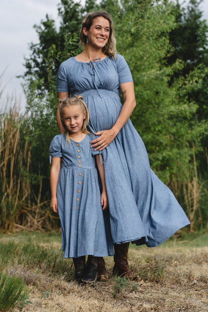 Shenandoah Chambray ~ Folklore Maxi