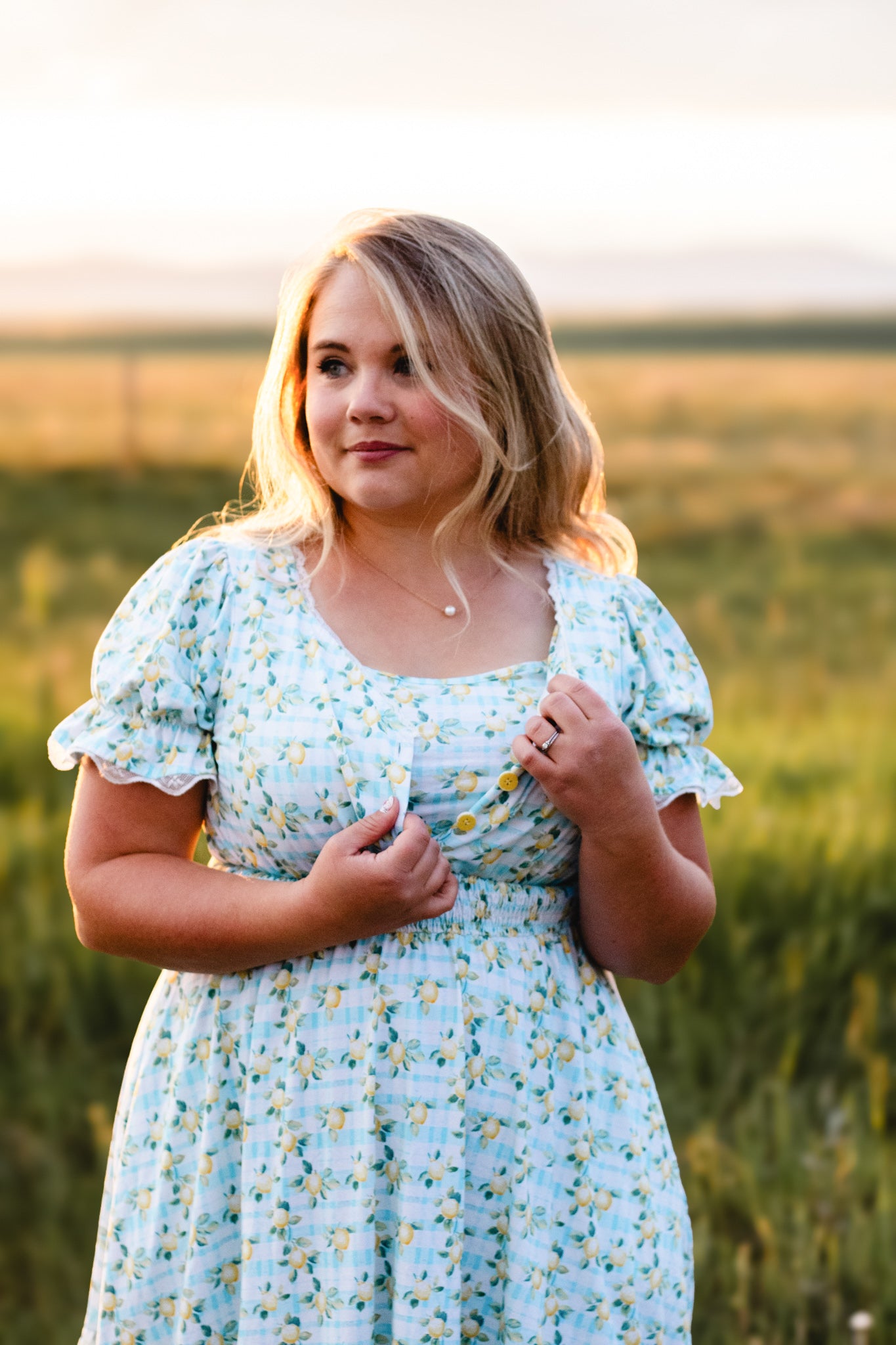 Little Lemon Gingham ~ Keepsake Midi