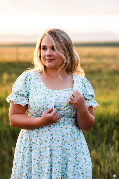 Little Lemon Gingham ~ Keepsake Midi
