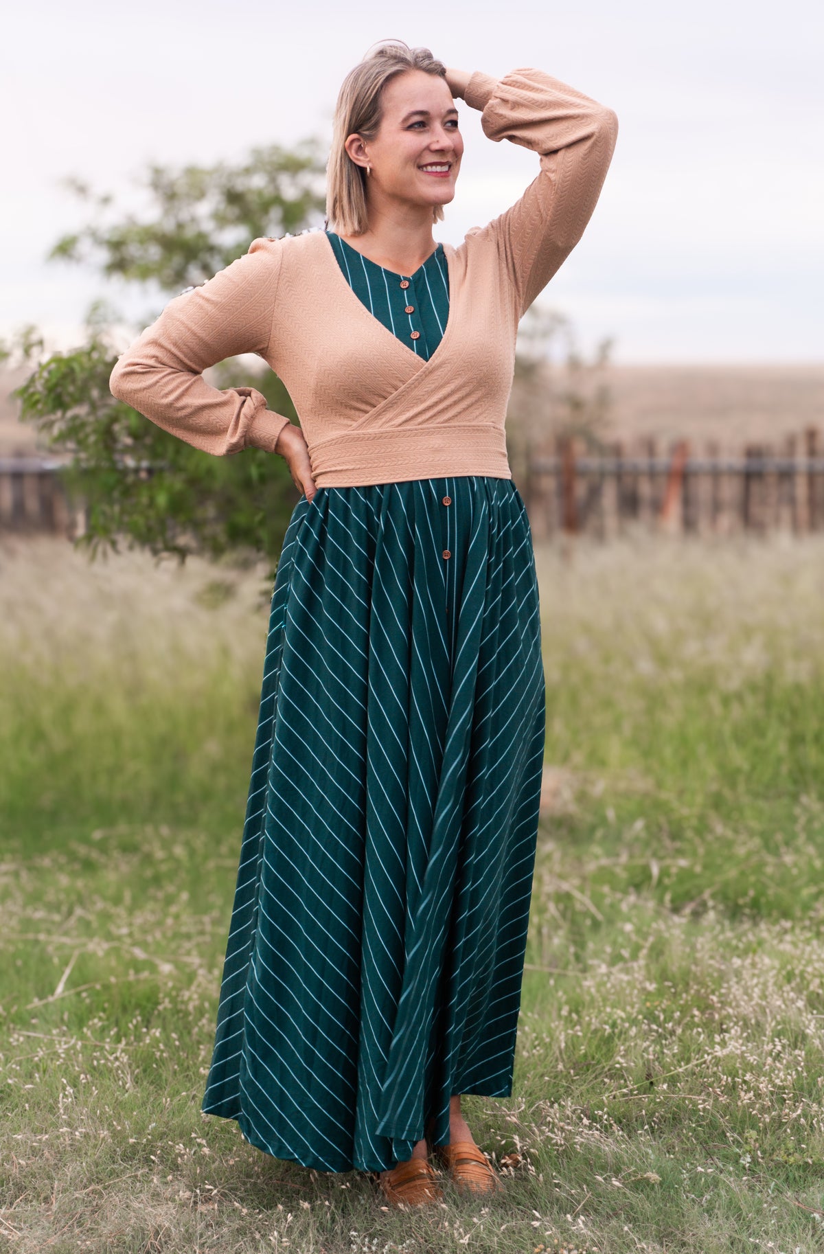 Cedar Stripes ~ Hearthside Maxi