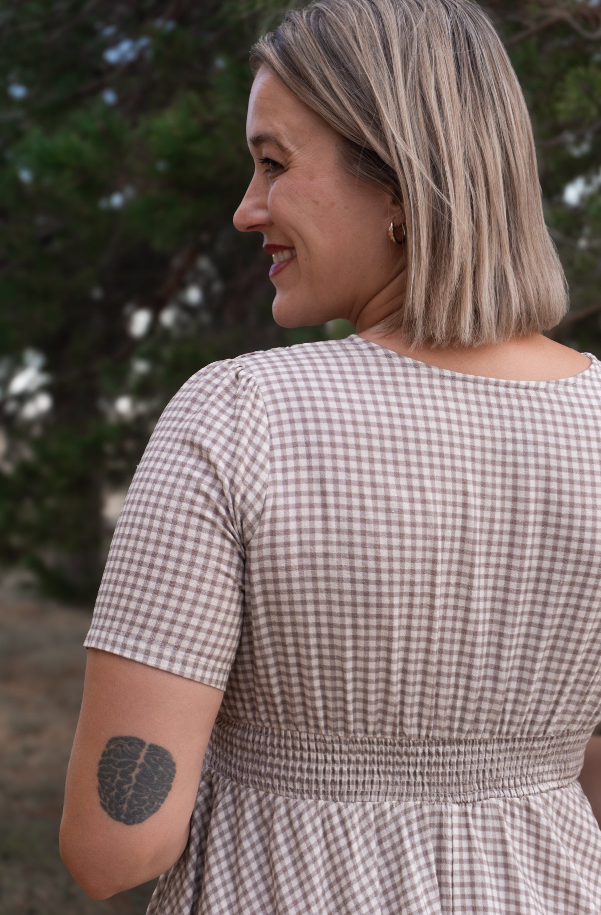 Nutmeg Gingham ~ Hearthside Maxi