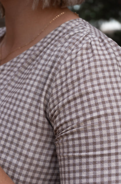 Nutmeg Gingham ~ Hearthside Maxi