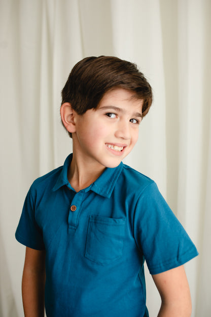 Timeless Teal ~ Boy’s Perseverance Polo