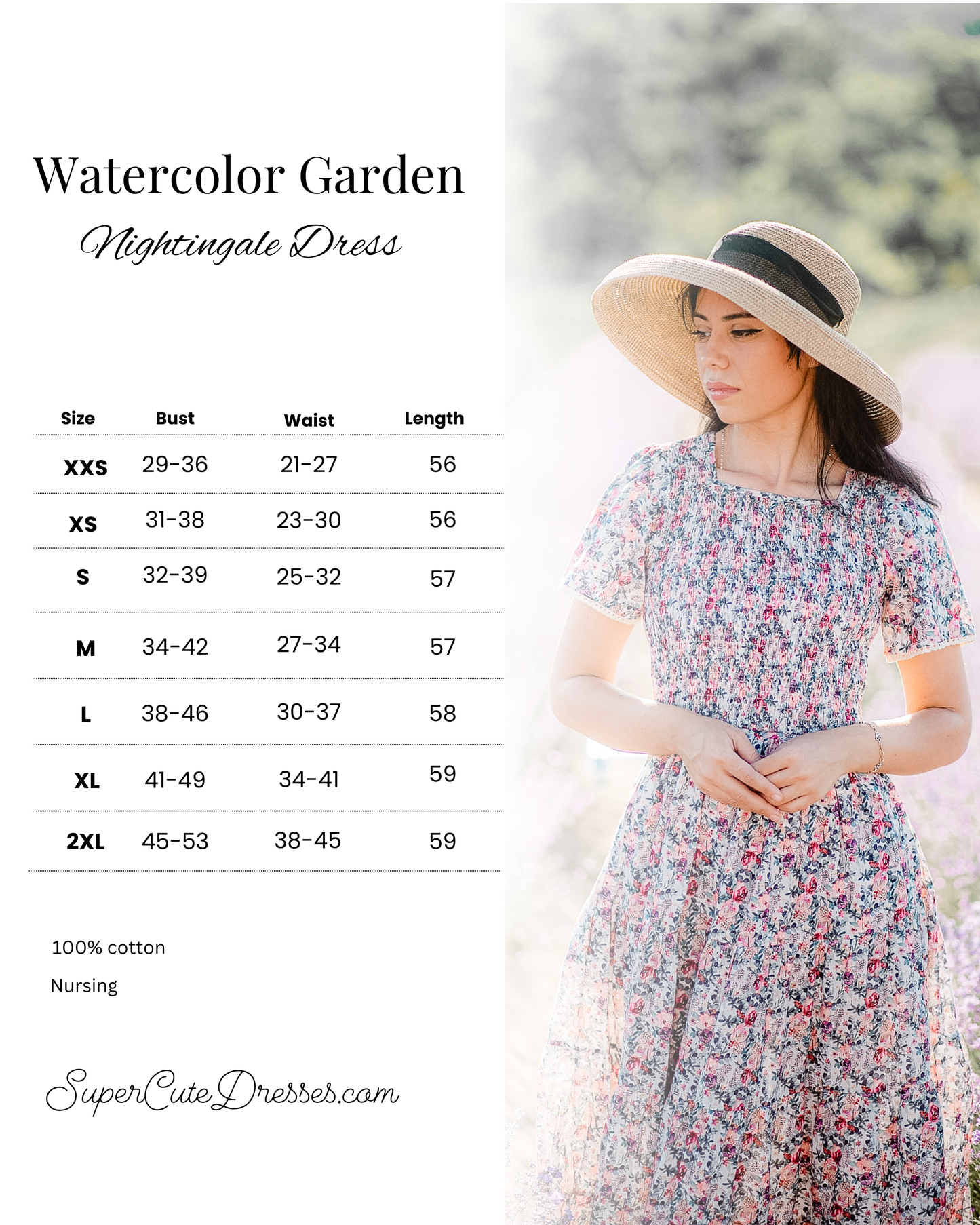 Watercolor Garden ~ Nightingale Dress