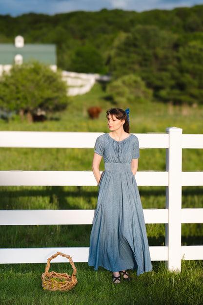 Shenandoah Chambray ~ Folklore Maxi