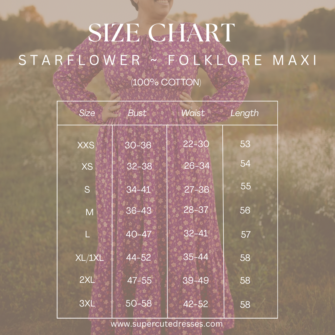 Starflower ~ Folklore Maxi – Super Cute Dresses