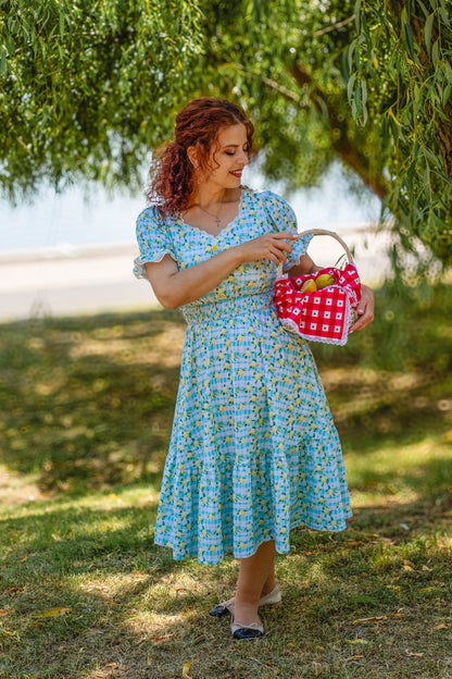 Little Lemon Gingham ~ Keepsake Midi