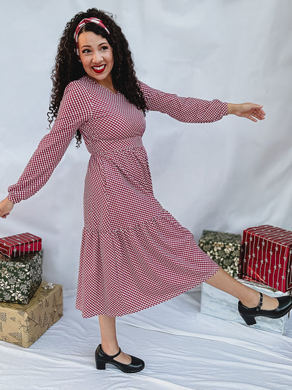 Cranberry Gingham ~ Storybook Dress