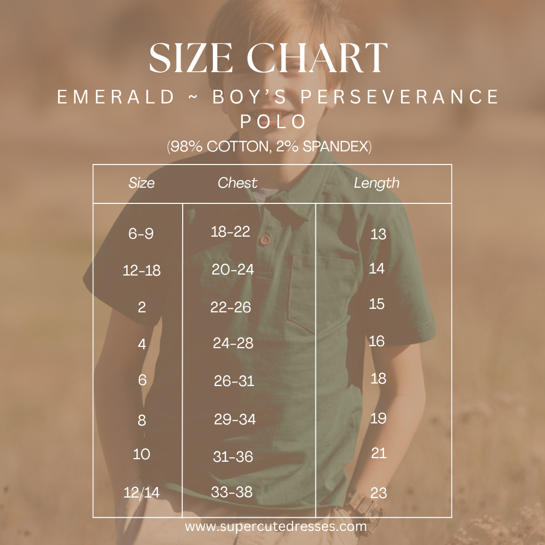 Emerald ~ Boy’s Perseverance Polo