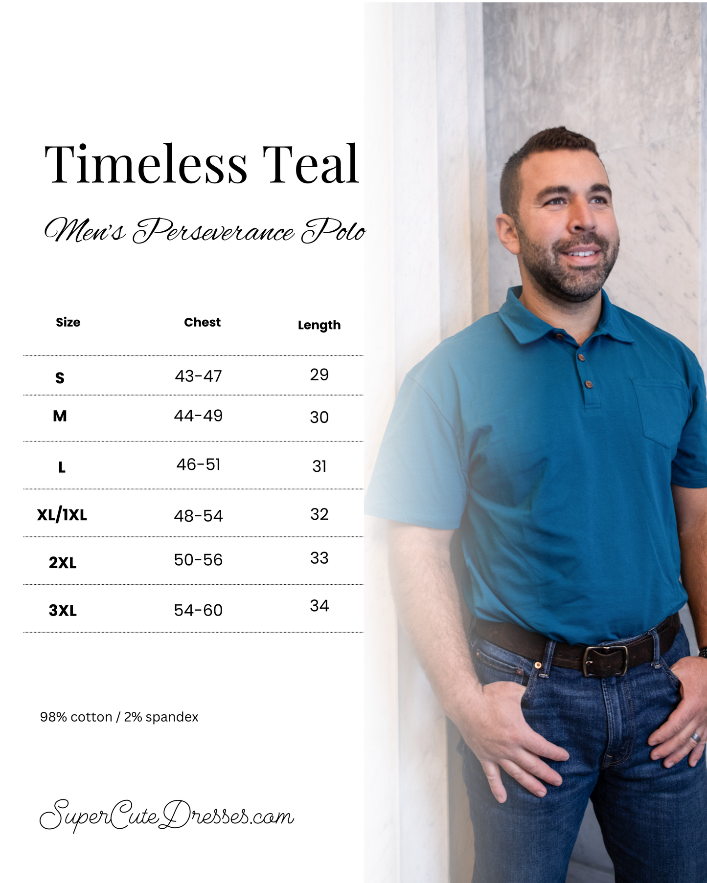 Timeless Teal ~ Men’s Perseverance Polo