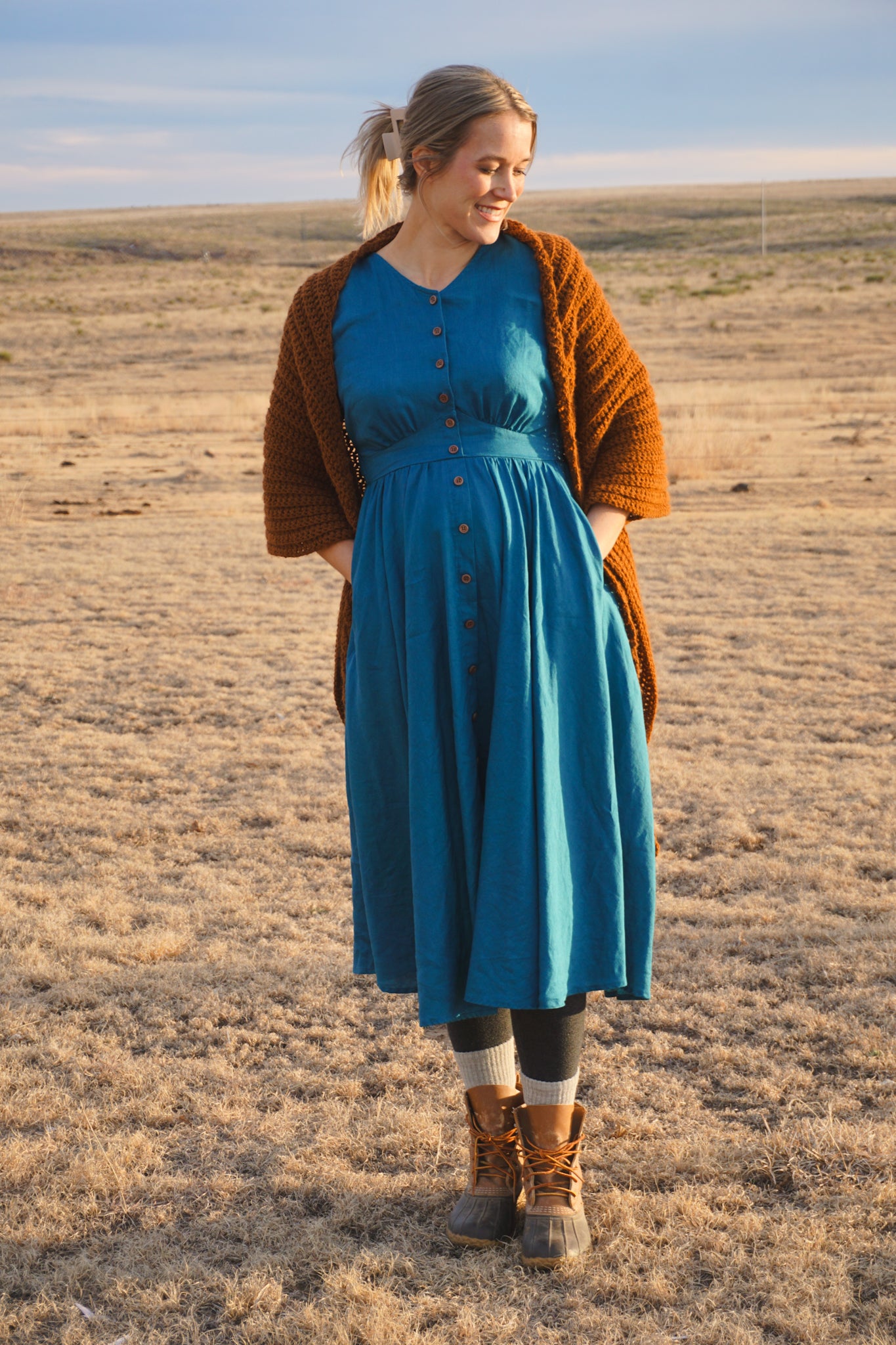 Timeless Teal ~ Hearthside Dress