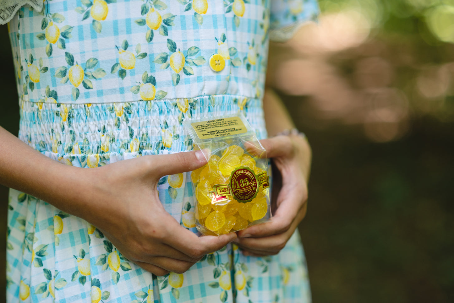 Little Lemon Gingham ~ Mini Keepsake Dress