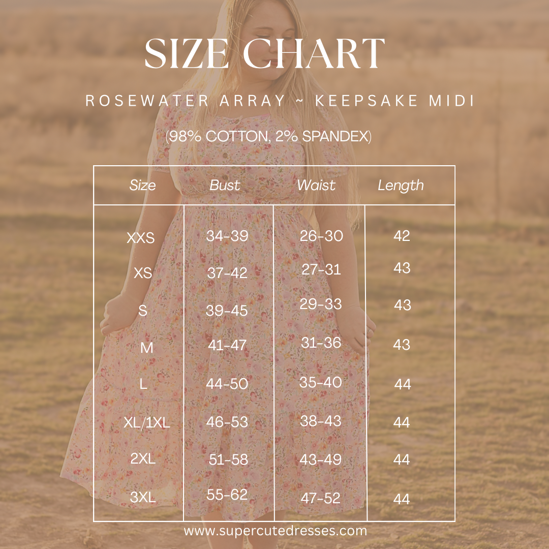 Rosewater Array ~ Keepsake Midi Dress