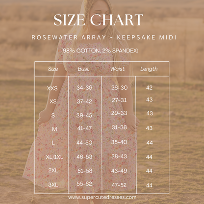 Rosewater Array ~ Keepsake Midi Dress