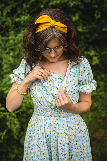 Little Lemon Gingham ~ Keepsake Midi