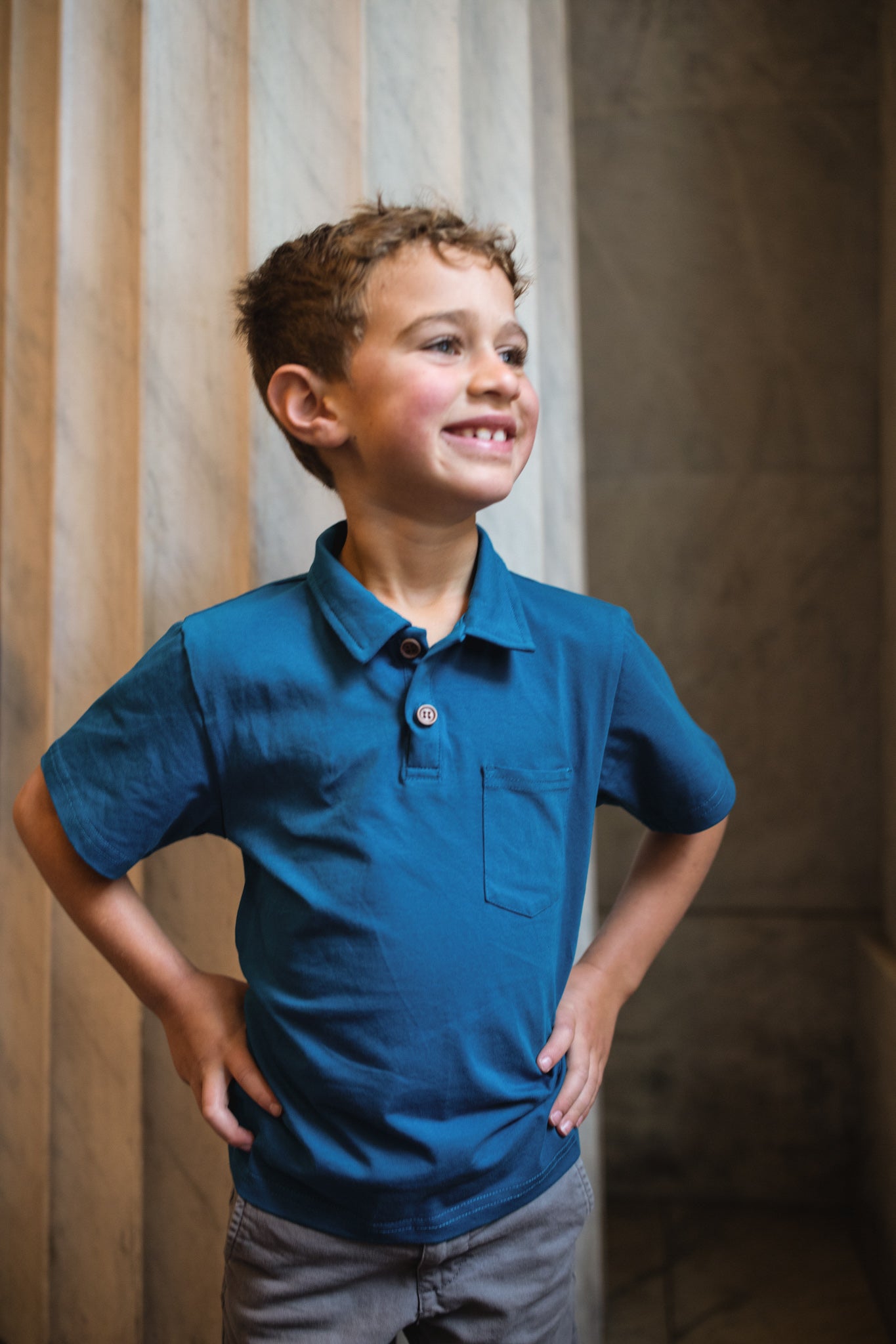 Timeless Teal ~ Boy’s Perseverance Polo