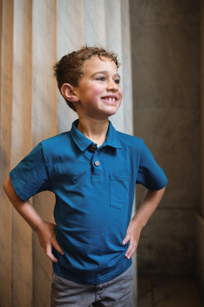 Timeless Teal ~ Boy’s Perseverance Polo