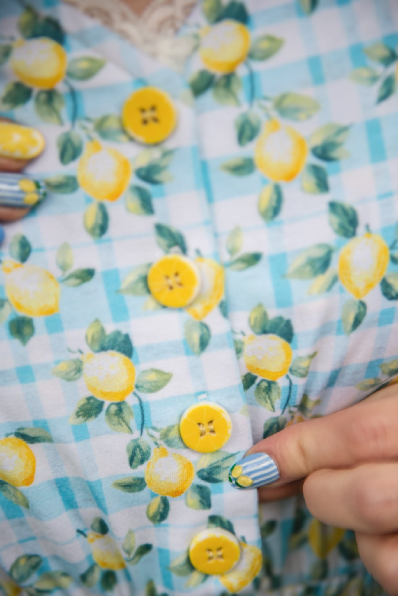 Little Lemon Gingham ~ Keepsake Midi