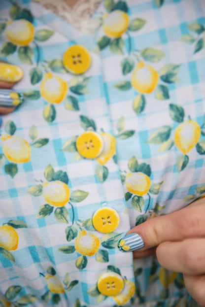 Little Lemon Gingham ~ Keepsake Midi